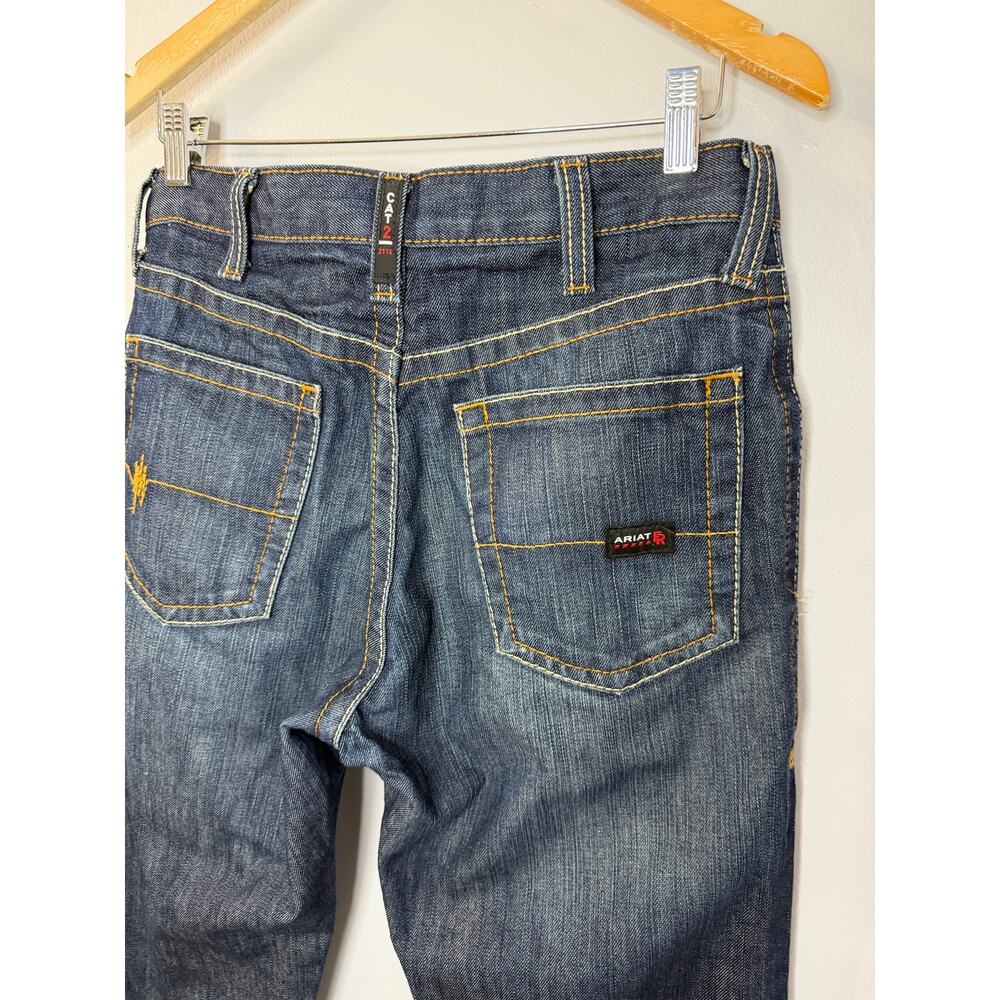 Ariat Men's Flame Resistant M4 Relaxed Boundary Boot Cut Jean Blue Sz 30x30 - Picture 7 of 13